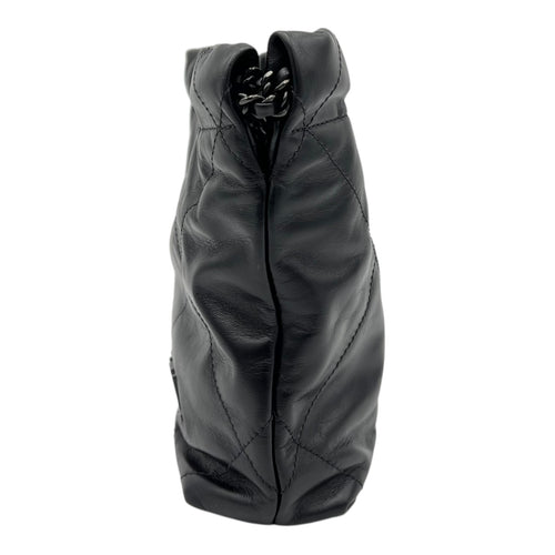 22 Tote Shoulder Bag Mini Black in Calfskin, Black hardware