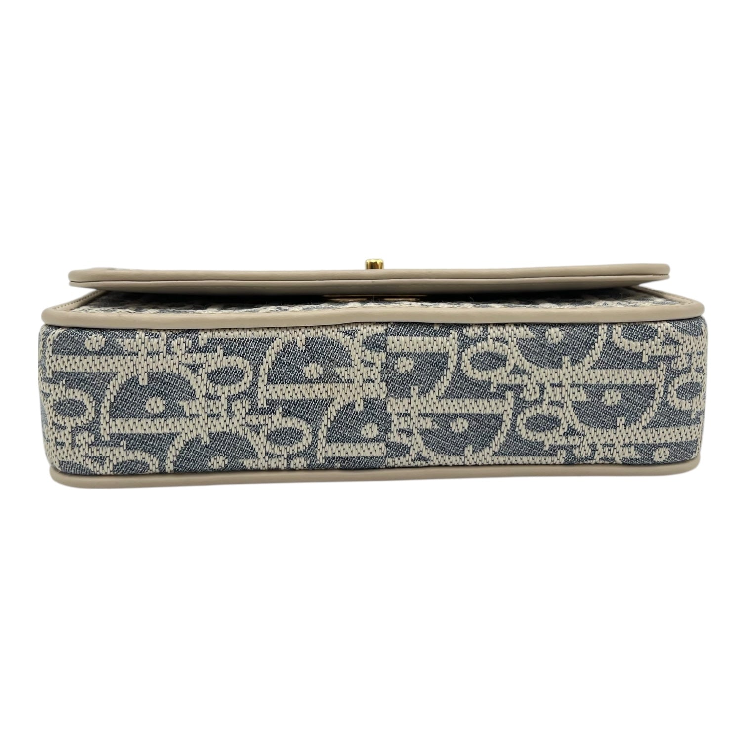 Miss Dior Shoulder Bag Blue in Jacquard, Gold hardware