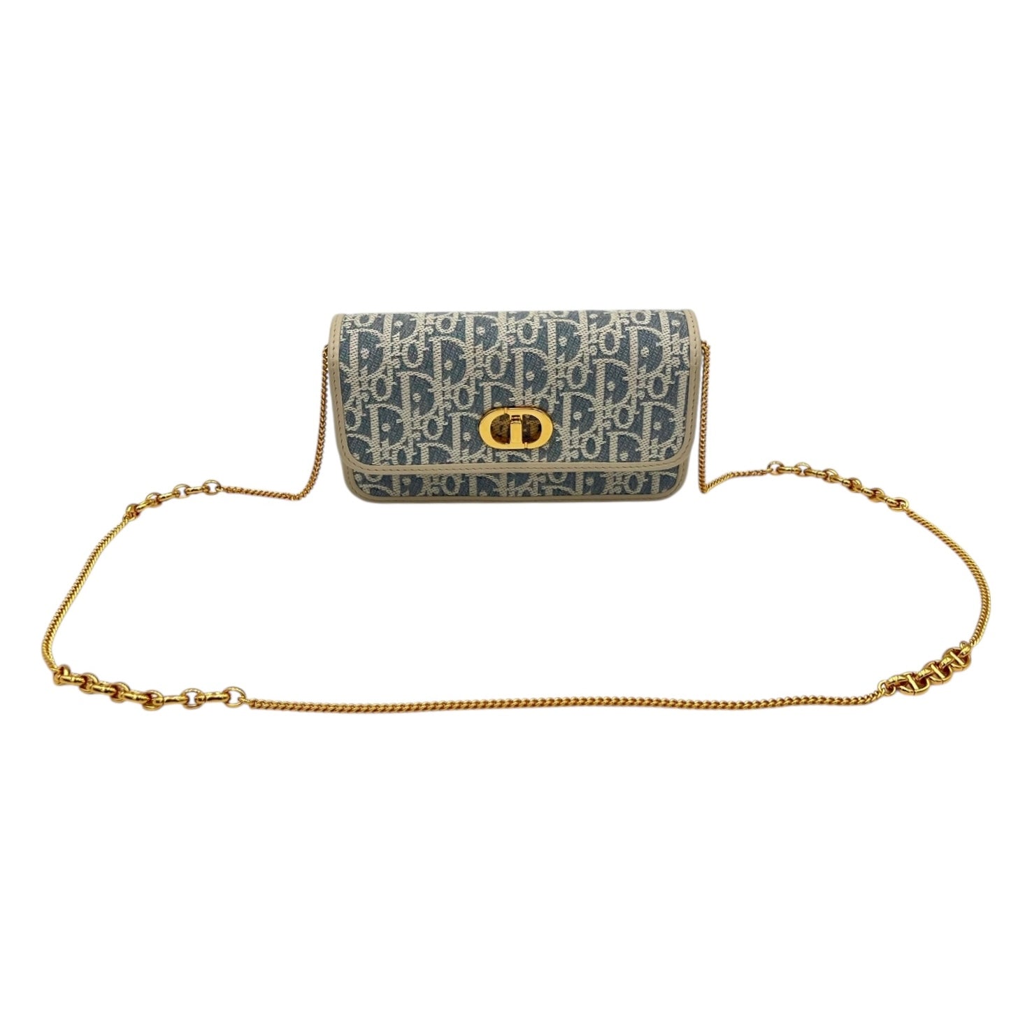 Miss Dior Shoulder Bag Blue in Jacquard, Gold hardware