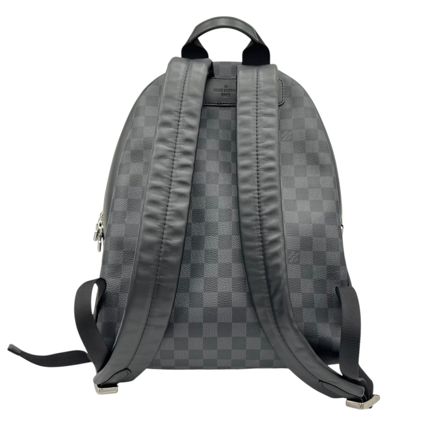 Josh Backpack Black in Coated Canvas, Silver hardware