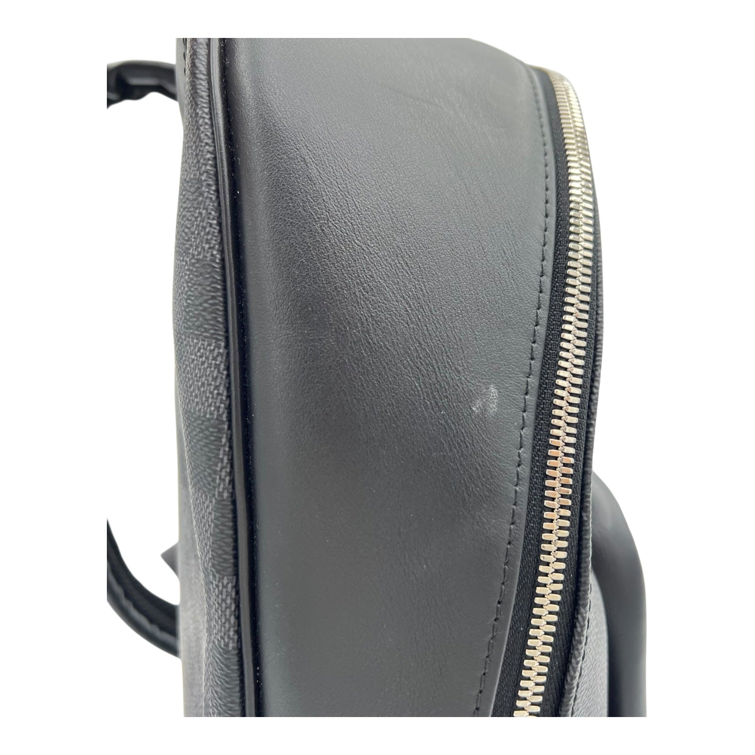 Josh Backpack Black in Coated Canvas, Silver hardware