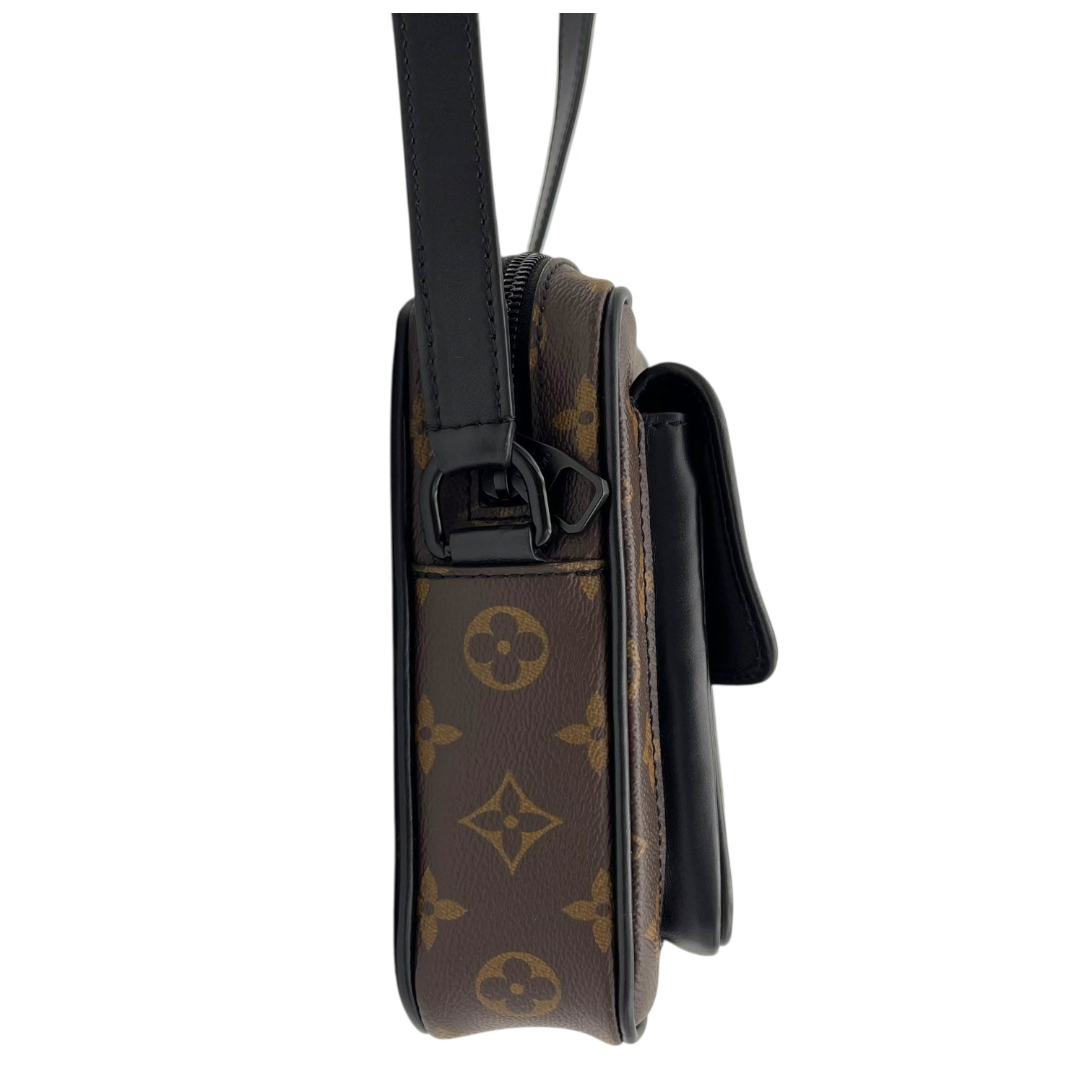 Christopher Wearable Wallet Brown in Monogram Coated Canvas, Black hardware