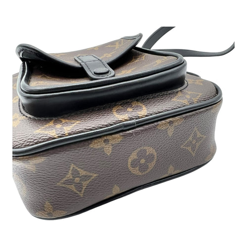 Christopher Wearable Wallet Brown in Monogram Coated Canvas, Black hardware