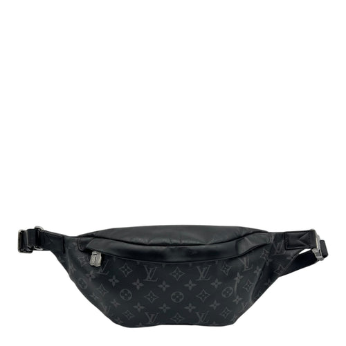 Discovery Bumbag Belt Bag Black in Monogram Coated Canvas, Silver hardware