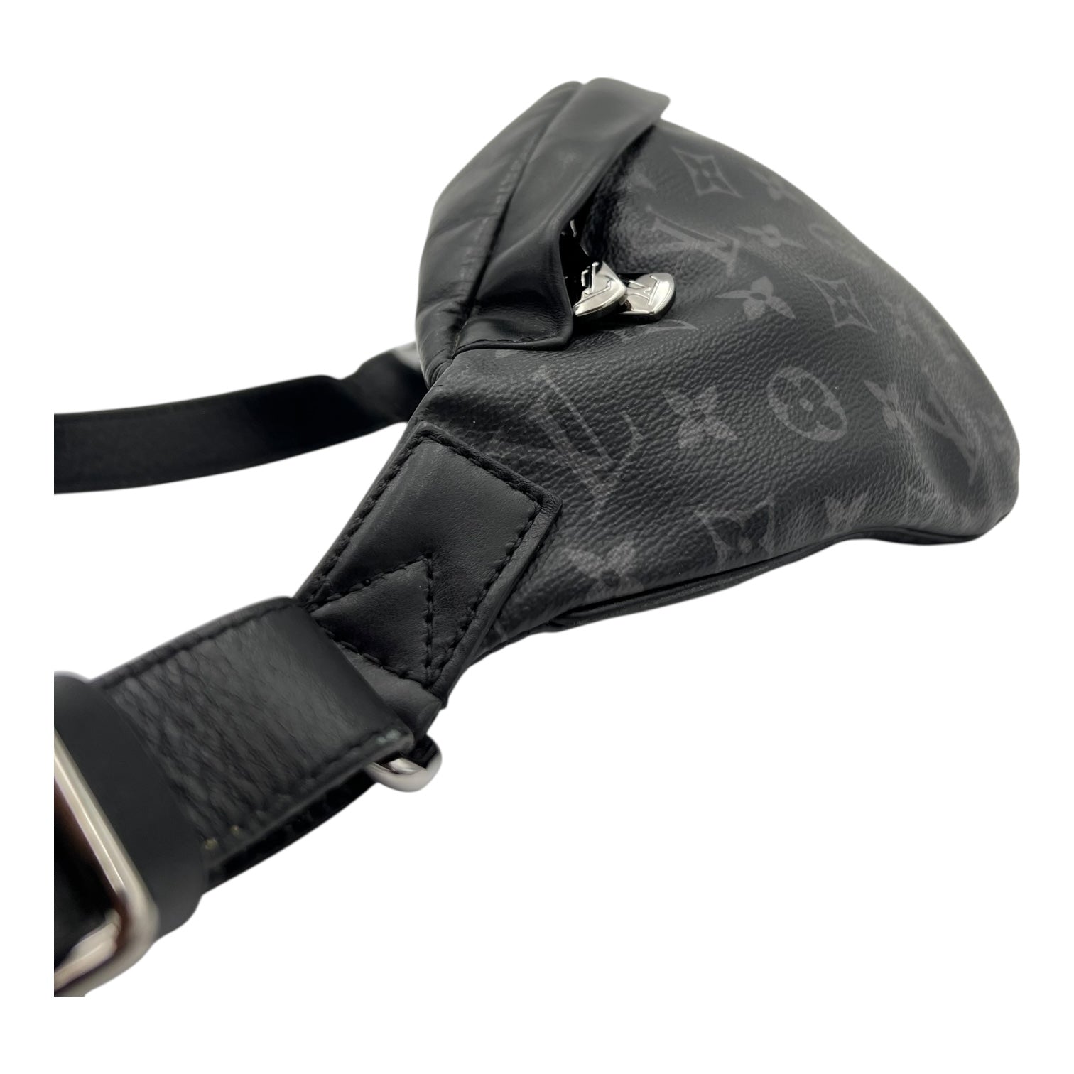Discovery Bumbag Belt Bag Black in Monogram Coated Canvas, Silver hardware