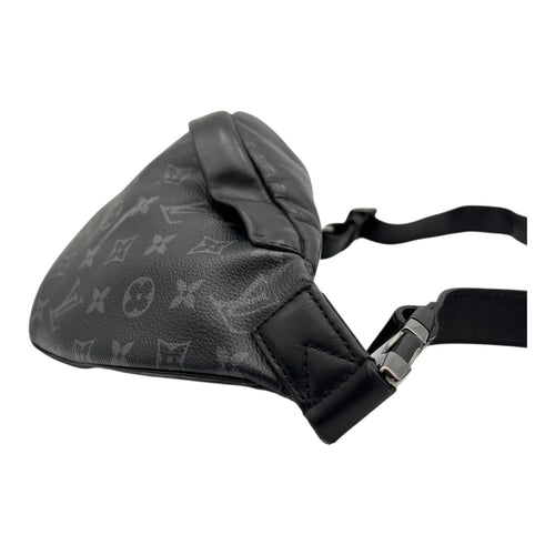 Discovery Bumbag Belt Bag Black in Monogram Coated Canvas, Silver hardware
