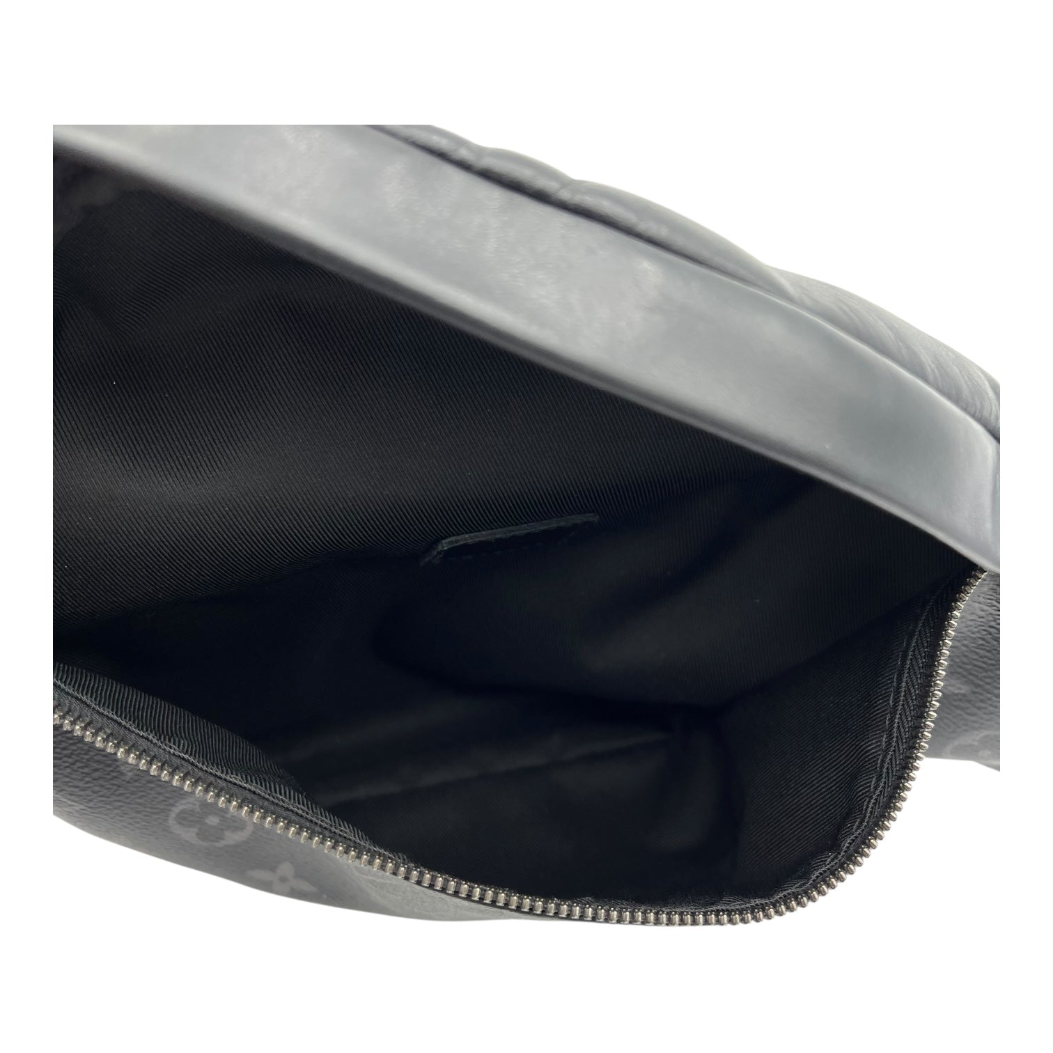 Discovery Bumbag Belt Bag Black in Monogram Coated Canvas, Silver hardware