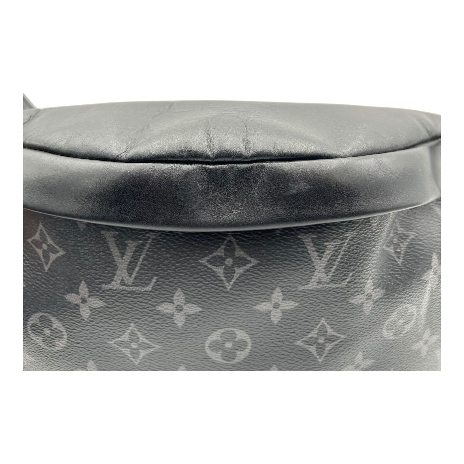 Discovery Bumbag Belt Bag Black in Monogram Coated Canvas, Silver hardware