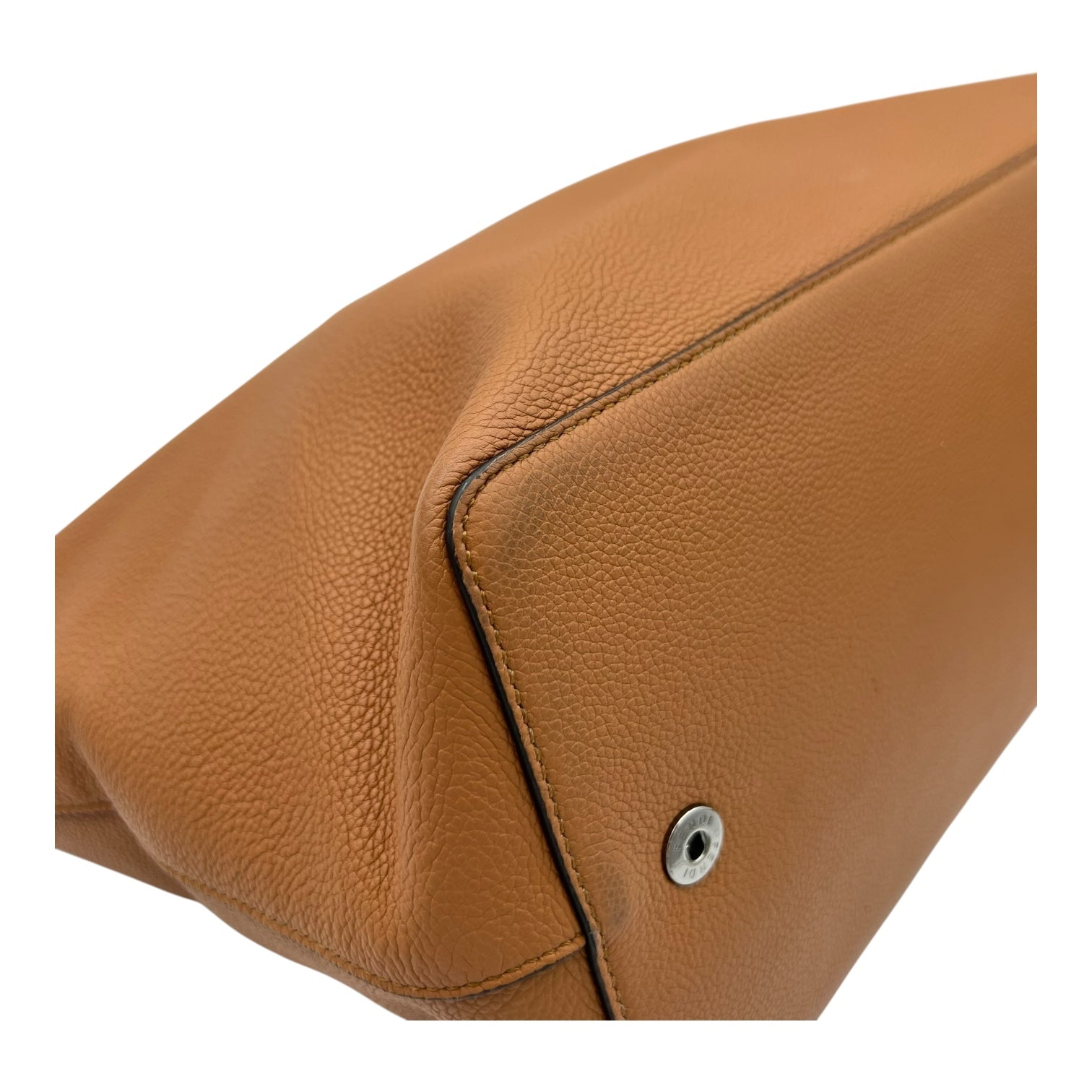 Travel Top Handle Bag Brown in Calfskin, Silver hardware