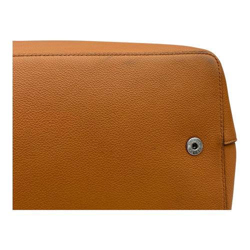 Travel Top Handle Bag Brown in Calfskin, Silver hardware