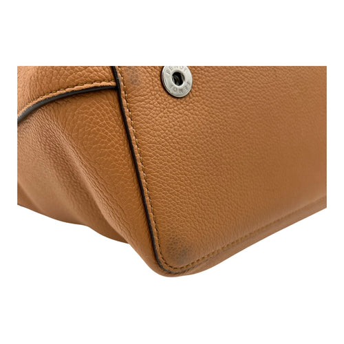 Travel Top Handle Bag Brown in Calfskin, Silver hardware