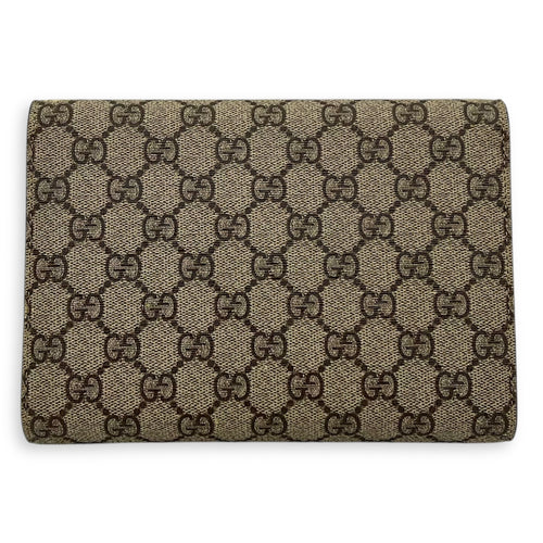 Dionysus Wallet On Chain Grey in Coated Canvas, Silver hardware