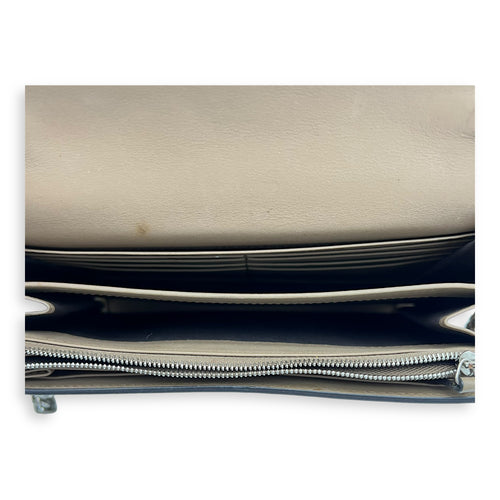Dionysus Wallet On Chain Grey in Coated Canvas, Silver hardware