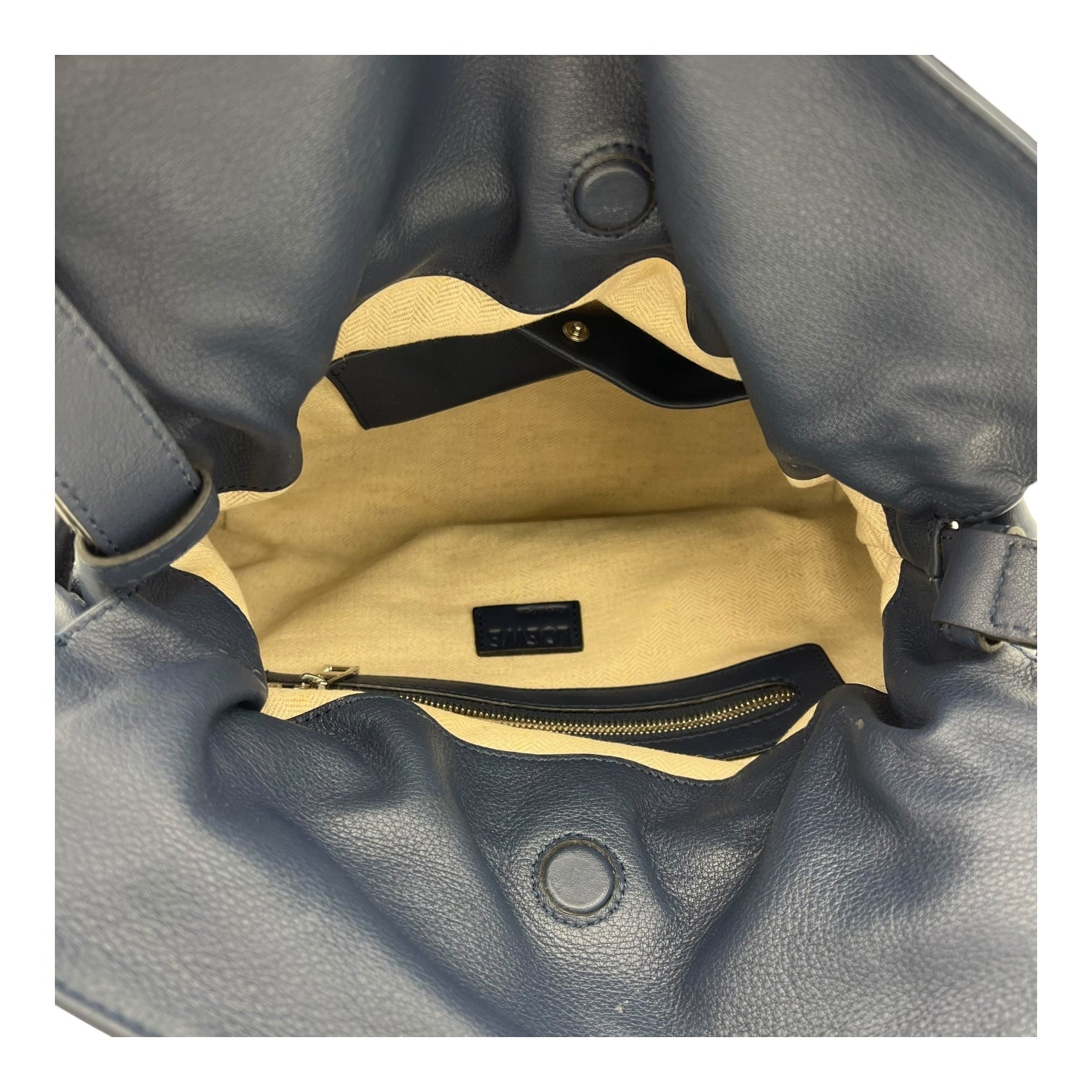 Flamenco Shoulder Bag Blue in Lambskin, Silver hardware