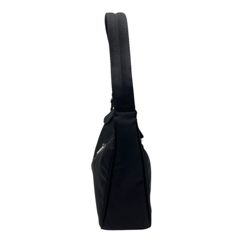 Re-Edition 2000 Shoulder Bag Black in Nylon, Silver hardware