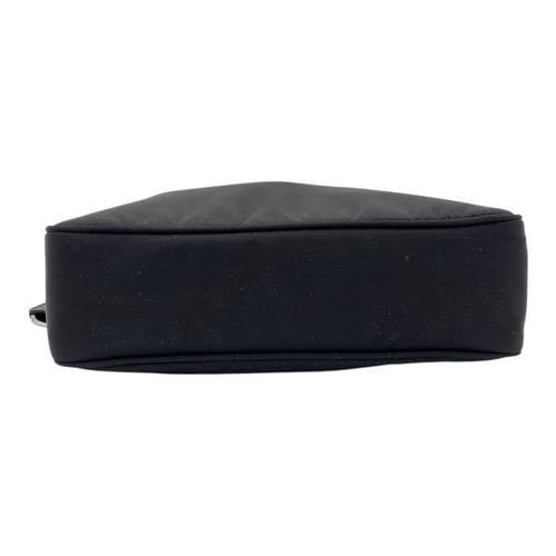 Re-Edition 2000 Shoulder Bag Black in Nylon, Silver hardware