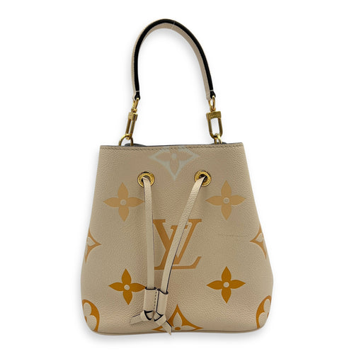 NeoNoe Bucket Bag BB Beige in Empreinte Leather, Gold hardware