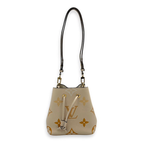 NeoNoe Bucket Bag BB Beige in Empreinte Leather, Gold hardware