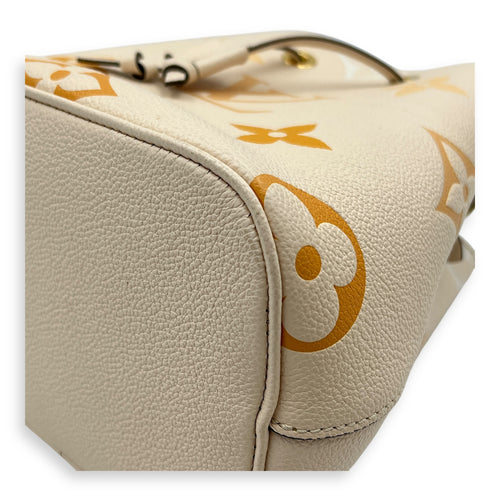 NeoNoe Bucket Bag BB Beige in Empreinte Leather, Gold hardware