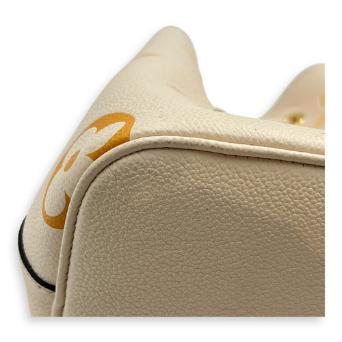NeoNoe Bucket Bag BB Beige in Empreinte Leather, Gold hardware