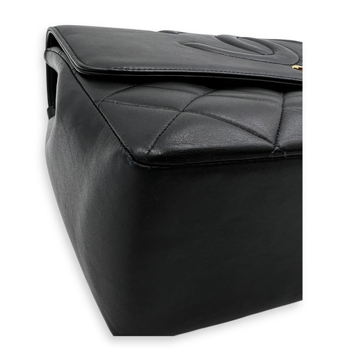 Vintage CC Black Shoulder Bag in Lambskin, Gold hardware