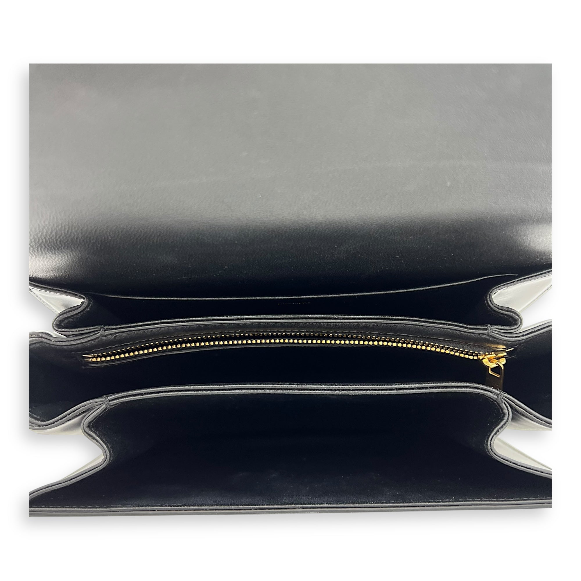Triomphe Shoulder Bag Black in Calfskin, Gold hardware