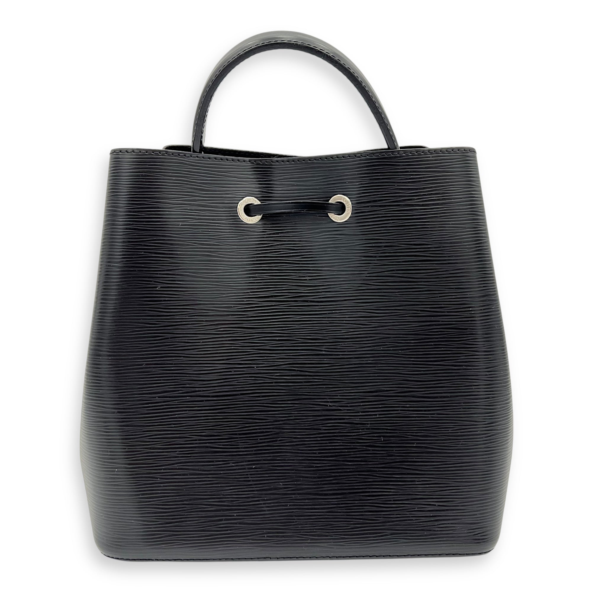 NeoNoe Bucket Bag Black in Epi Leather, Silver hardware