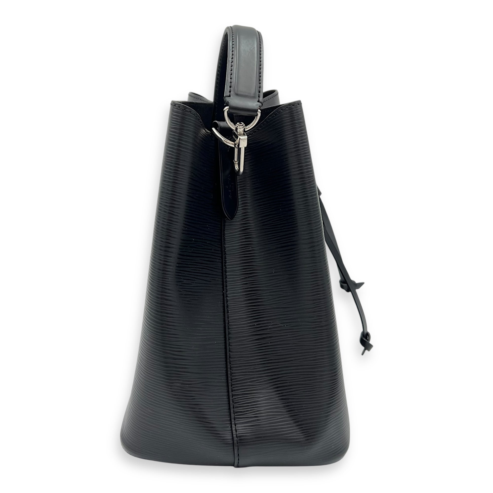 NeoNoe Bucket Bag Black in Epi Leather, Silver hardware