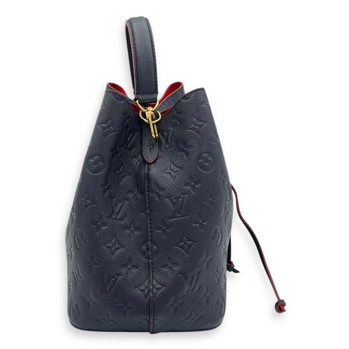 NeoNoe Bucket Bag Blue in Empreinte Leather, Gold hardware