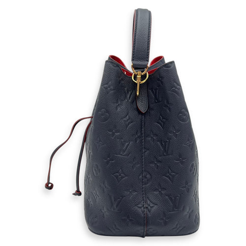NeoNoe Bucket Bag Blue in Empreinte Leather, Gold hardware
