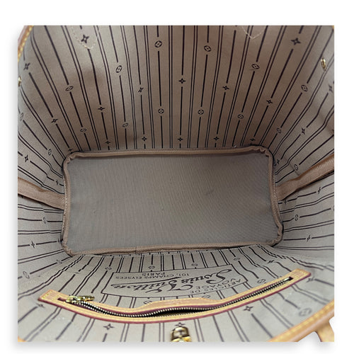 Neverfull Tote Bag MM Brown in Monogram Coated Canvas, Gold hardware