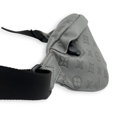 BumBag Belt Bag Grey in Monogram Shadow, Black hardware