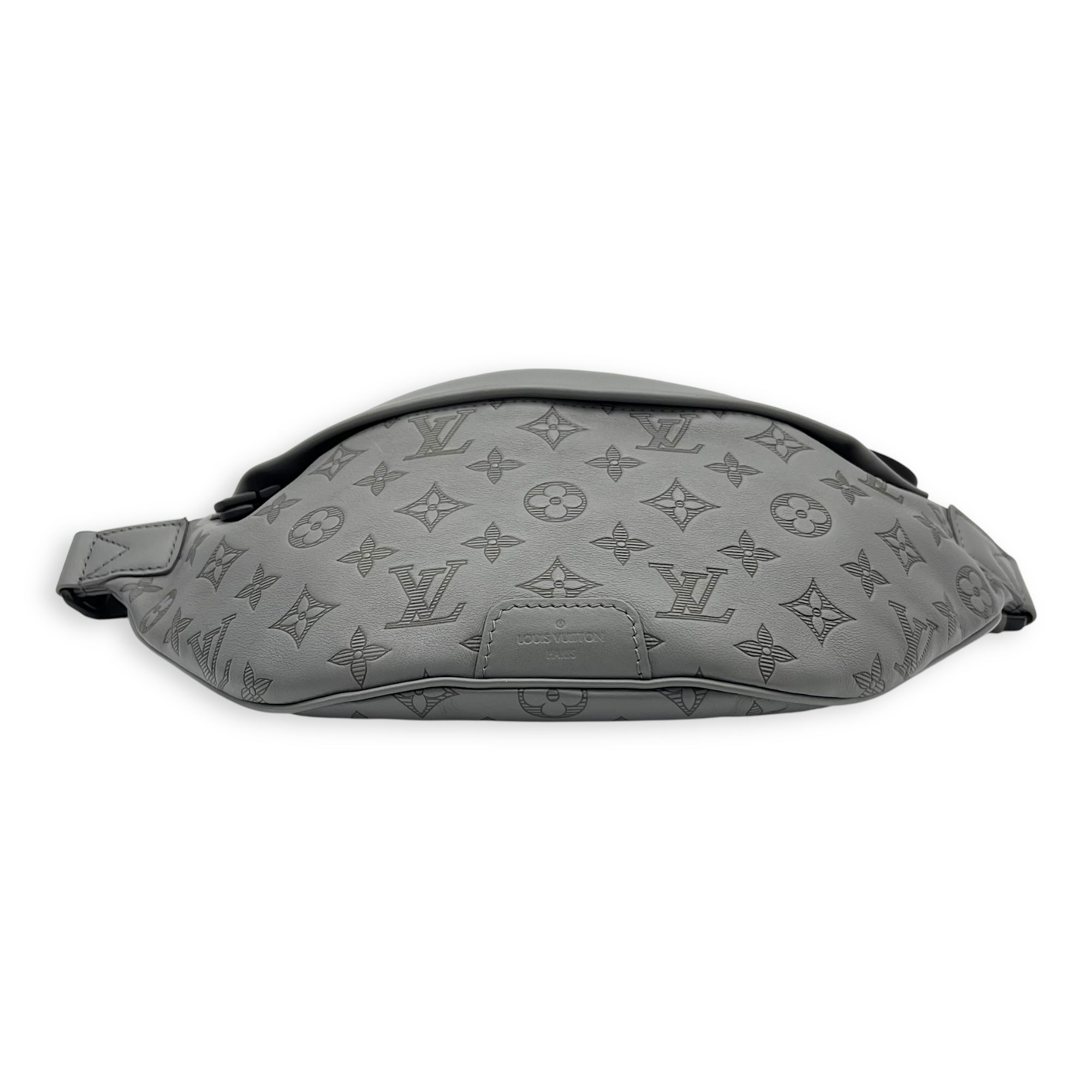 BumBag Belt Bag Grey in Monogram Shadow, Black hardware