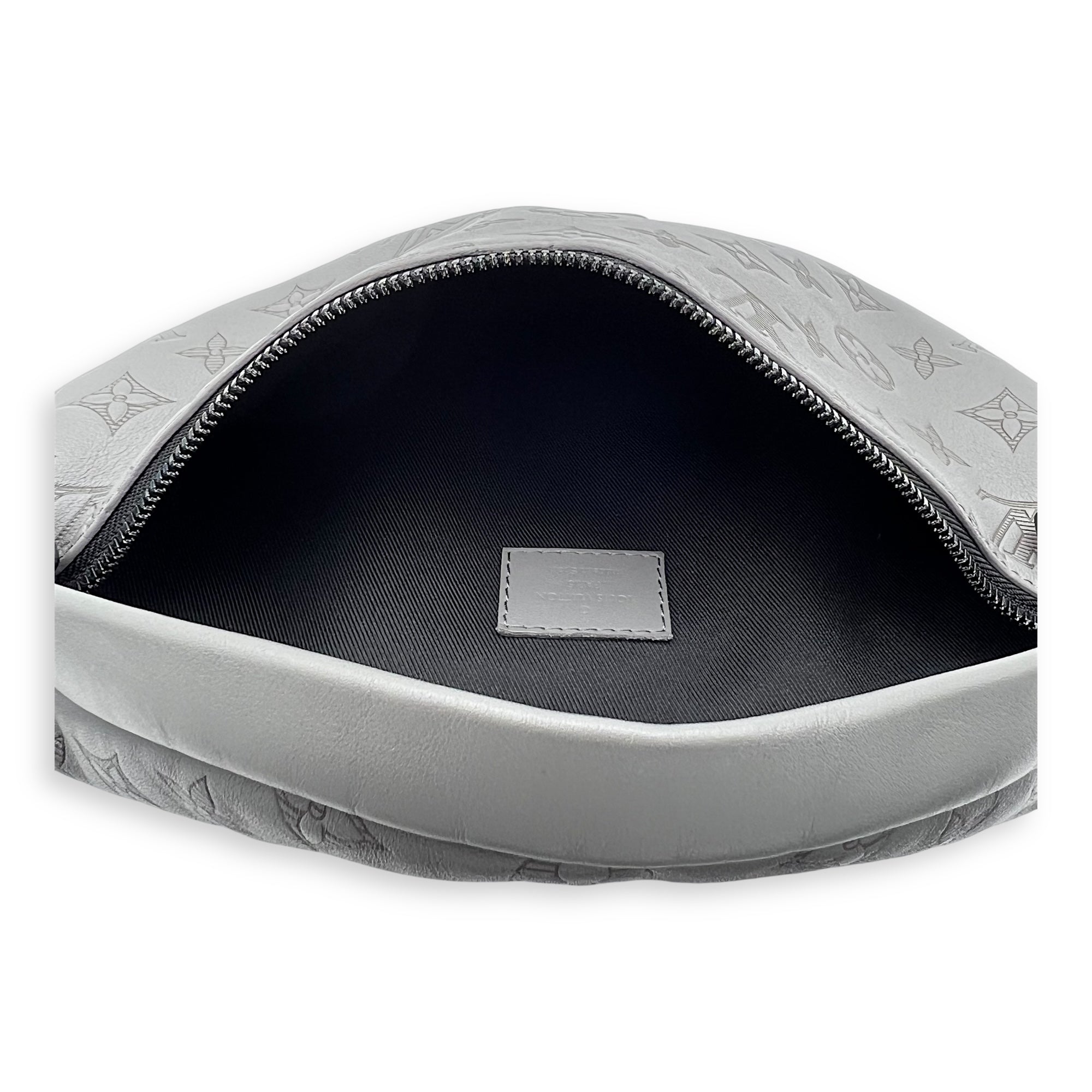 BumBag Belt Bag Grey in Monogram Shadow, Black hardware