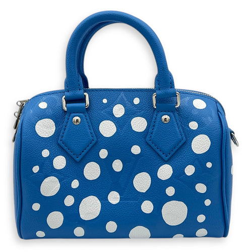 Speedy Bandouliere Top Handle Bag x Yayoi Kusama in Empreinte Leather, Silver hardware