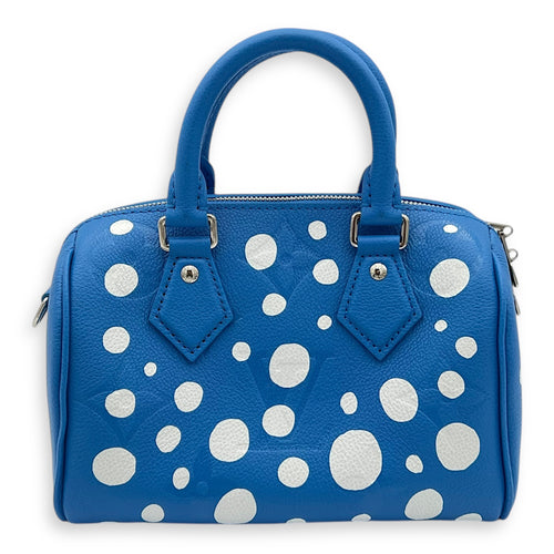 Speedy Bandouliere Top Handle Bag x Yayoi Kusama in Empreinte Leather, Silver hardware