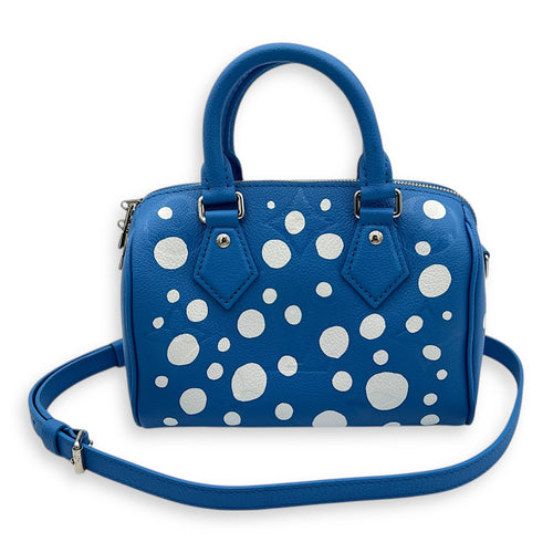 Speedy Bandouliere Top Handle Bag x Yayoi Kusama in Empreinte Leather, Silver hardware