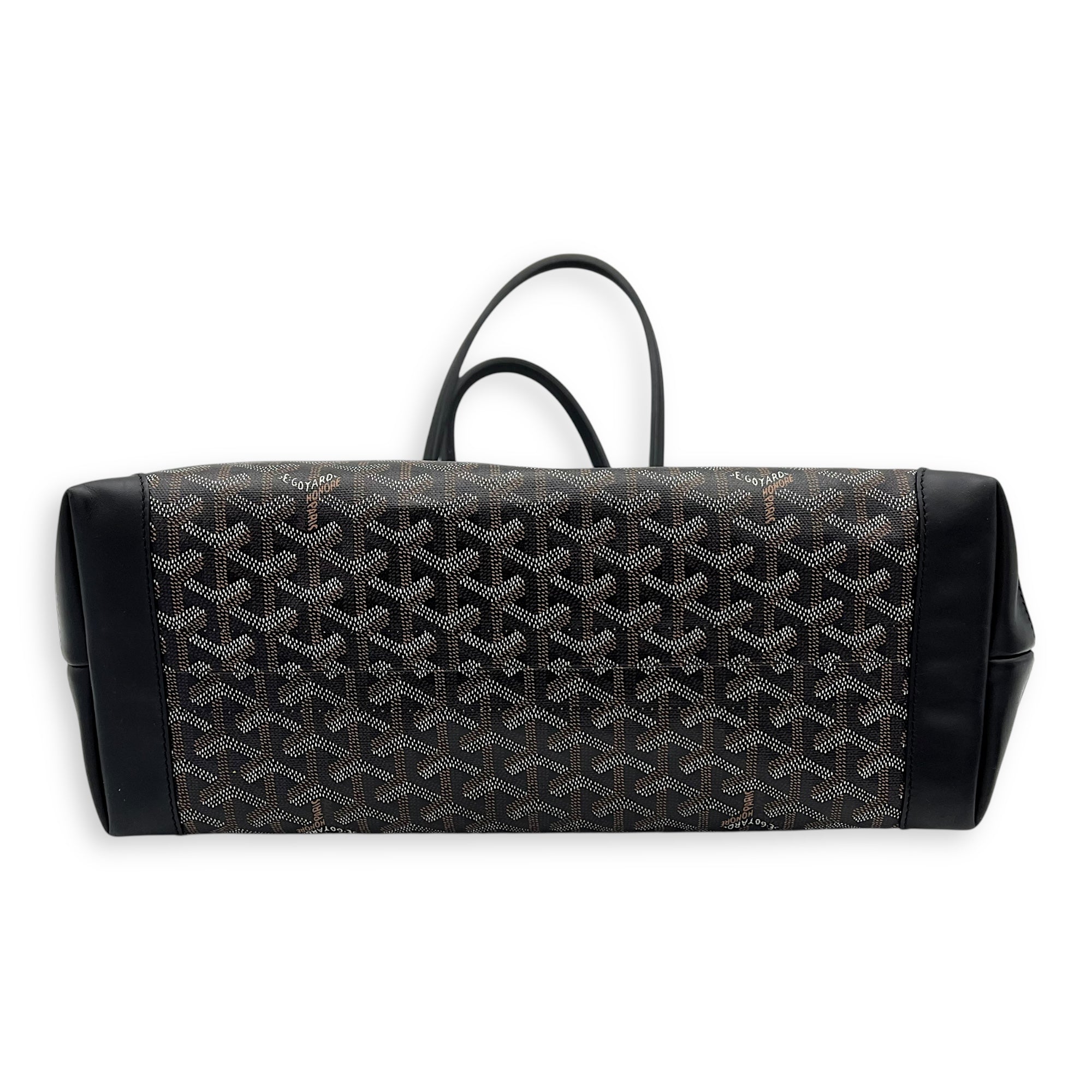 Bellechasse Tote Bag PM Black in Coated Canvas, Silver hardware