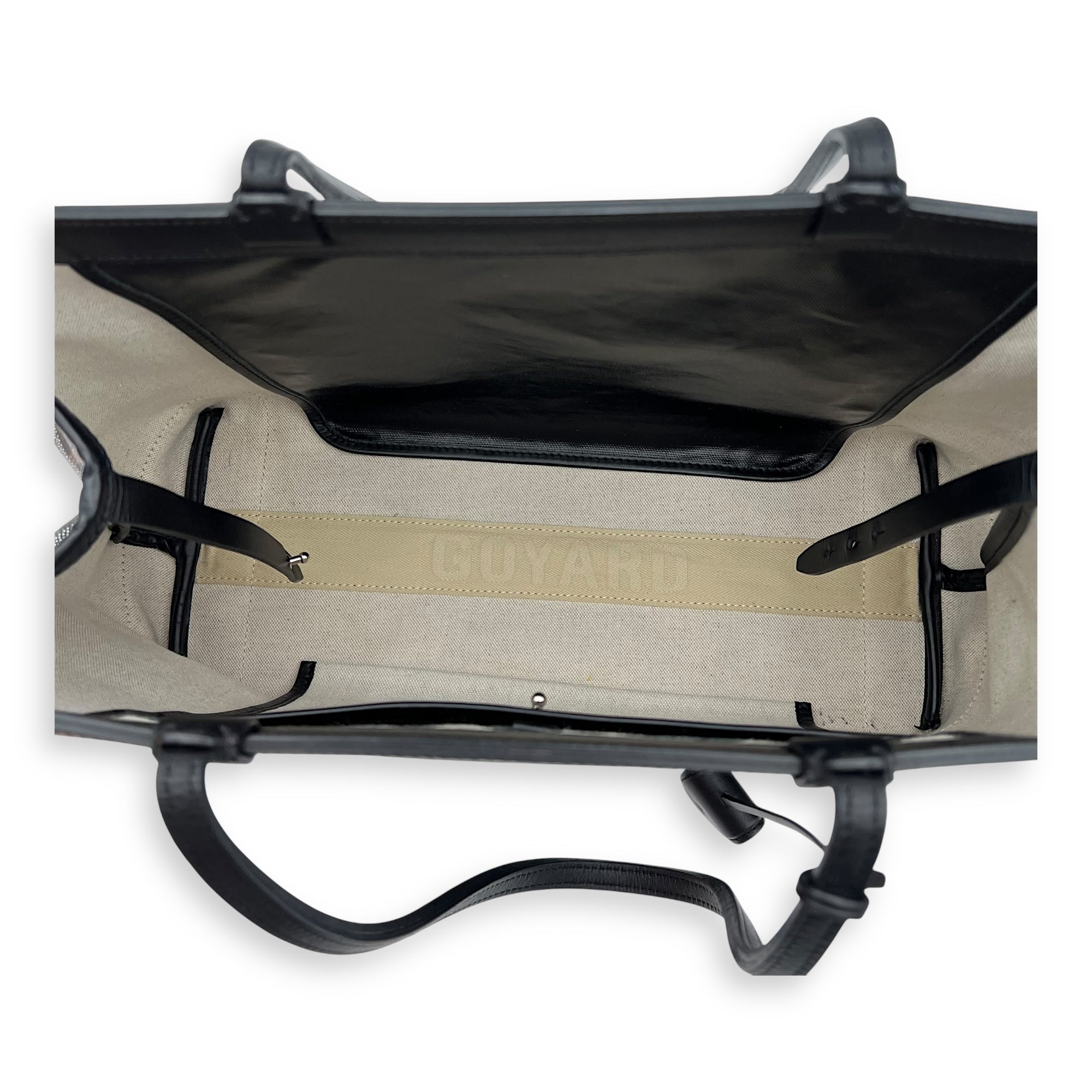 Bellechasse Tote Bag PM Black in Coated Canvas, Silver hardware