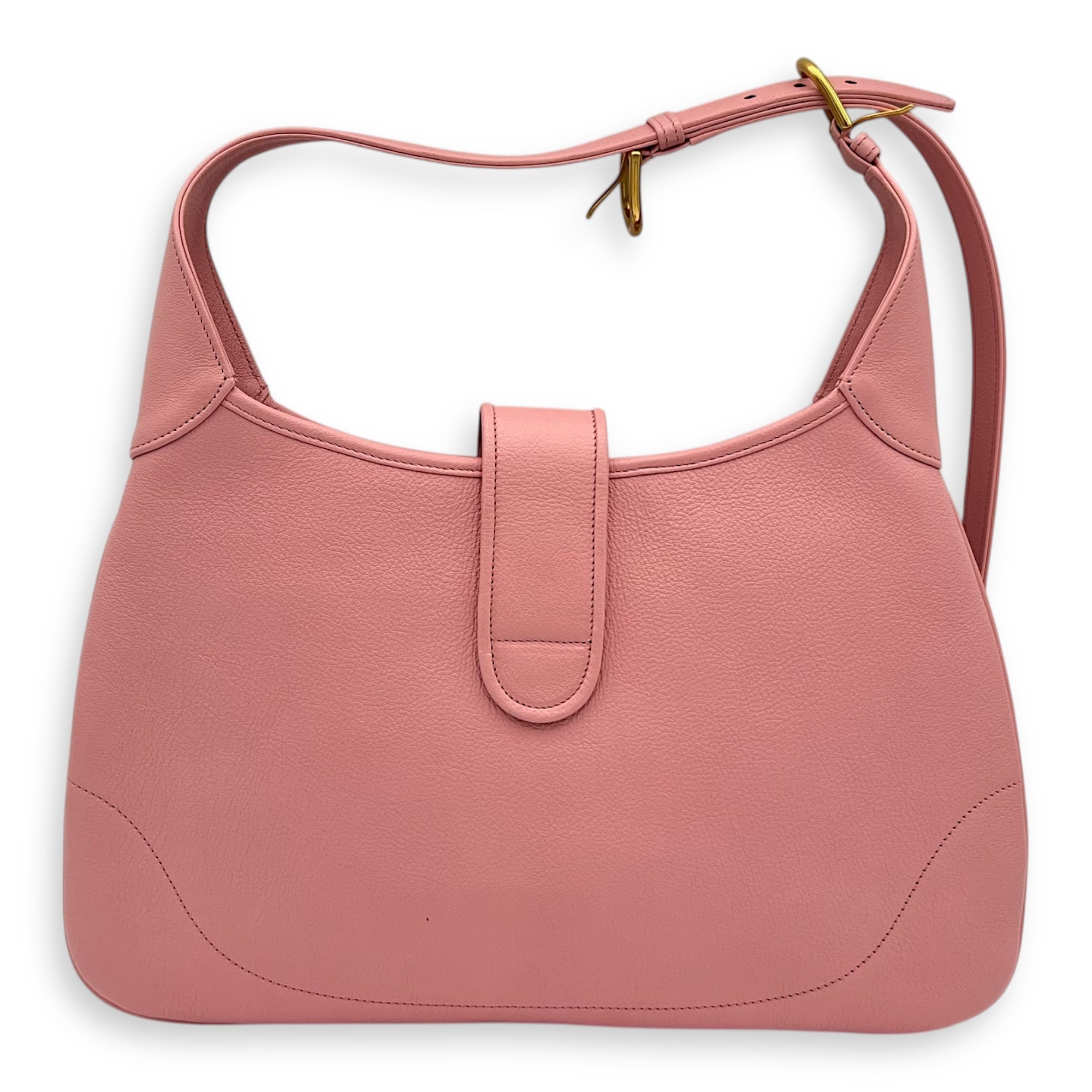 Aphrodite Shoulder Bag Pink in Goat Leather, Gold hardware