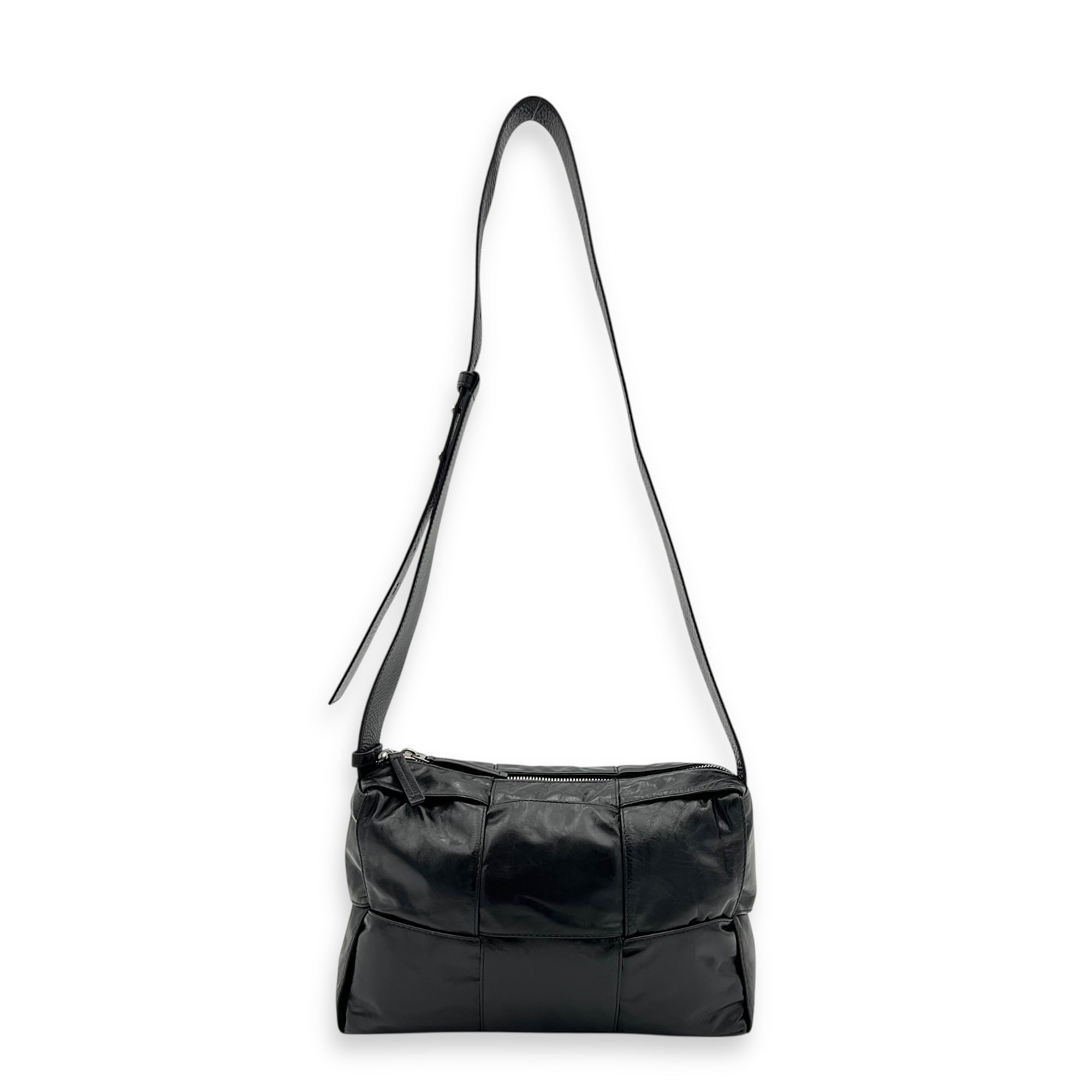 Arco Cassette Shoulder Bag Black in Nappa Leather