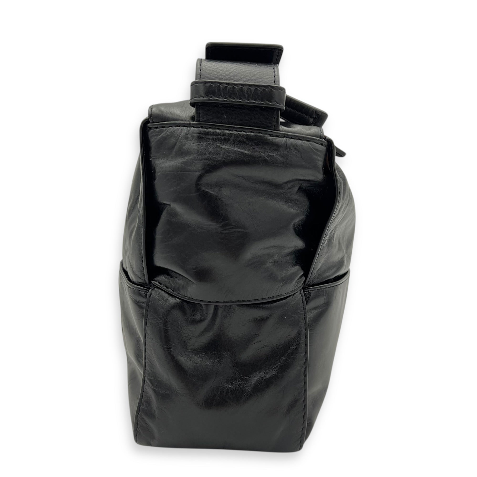 Arco Cassette Shoulder Bag Black in Nappa Leather