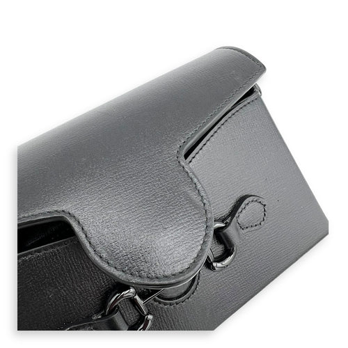 Horsebit 1955 Shoulder Bag Mini Black in Calfskin, Black hardware