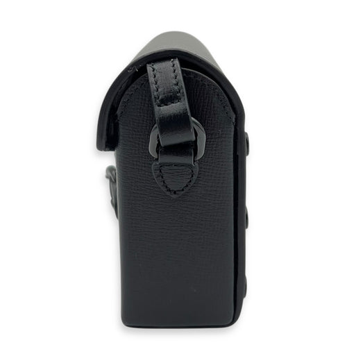 Horsebit 1955 Shoulder Bag Mini Black in Calfskin, Black hardware