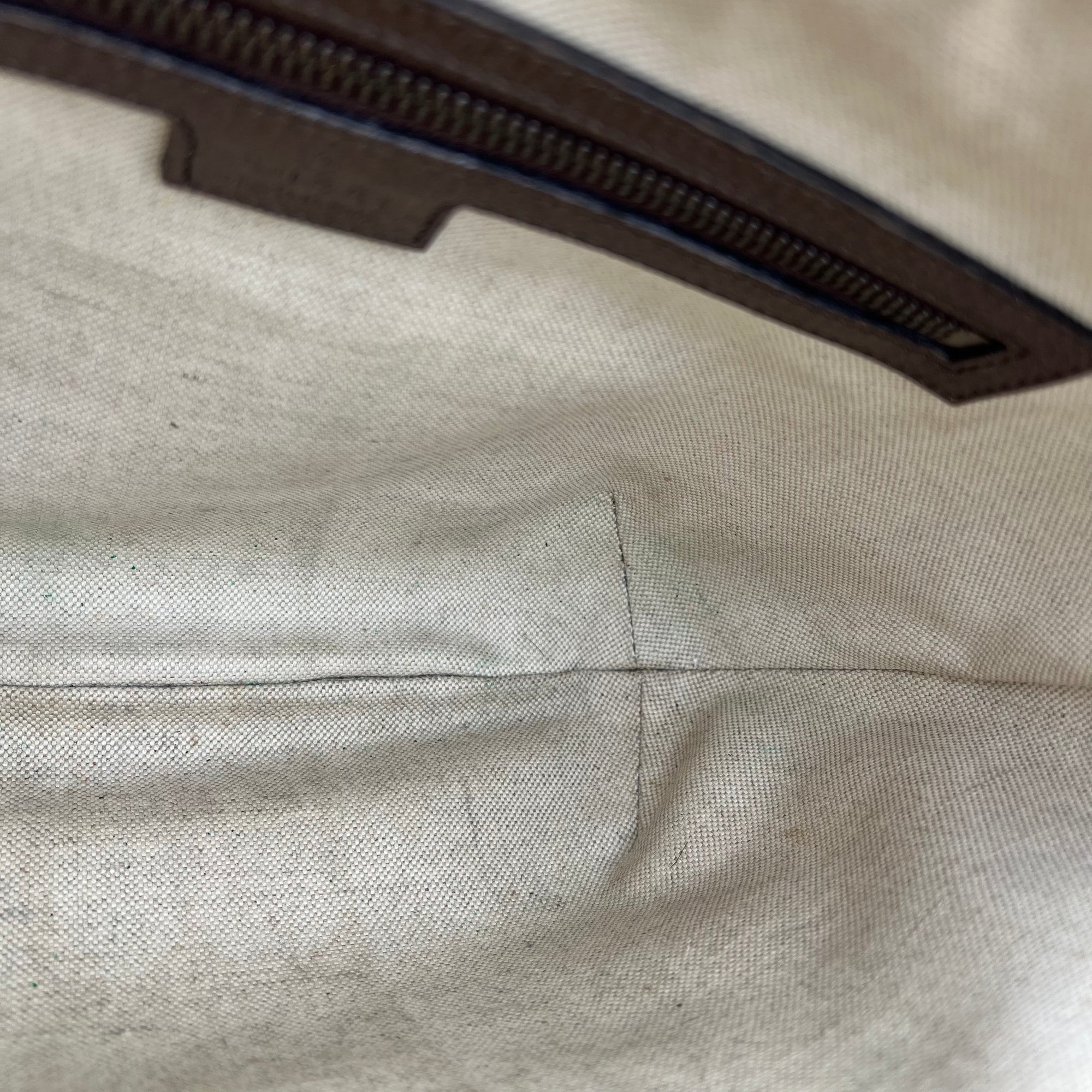 Ophidia Shoulder Bag Brown in Coated Canvas, Gold hardware