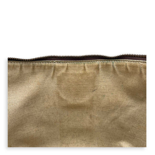 Ophidia Shoulder Bag Brown in Coated Canvas, Gold hardware