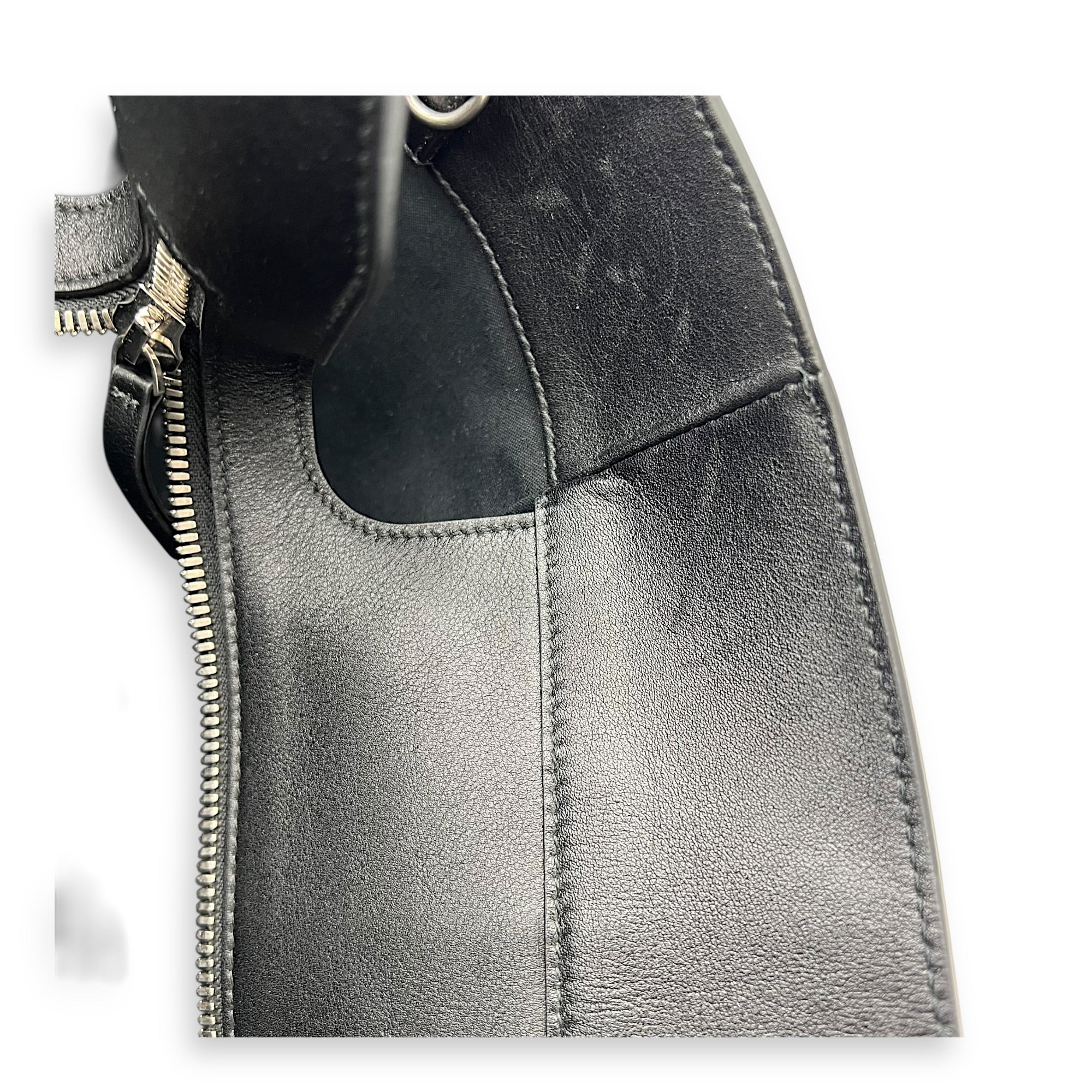 Passenger XL Carry All Tote Bag Black in Calfskin, Silver hardware