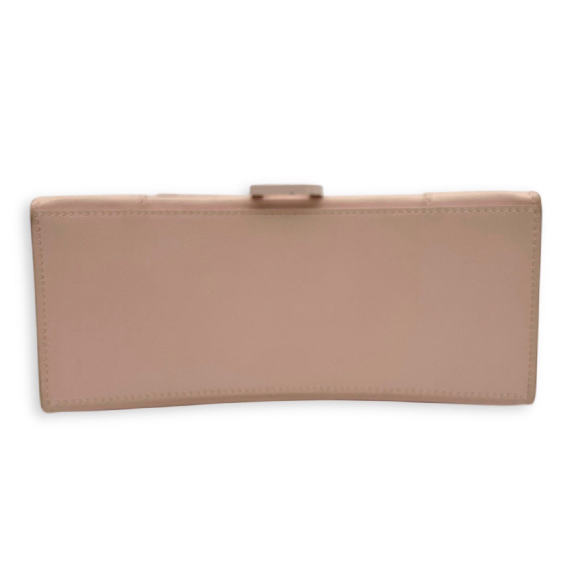 Hourglass Top Handle Bag XS Pink in Calfskin, Silver hardware