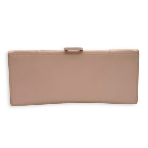 Hourglass Top Handle Bag XS Pink in Calfskin, Silver hardware