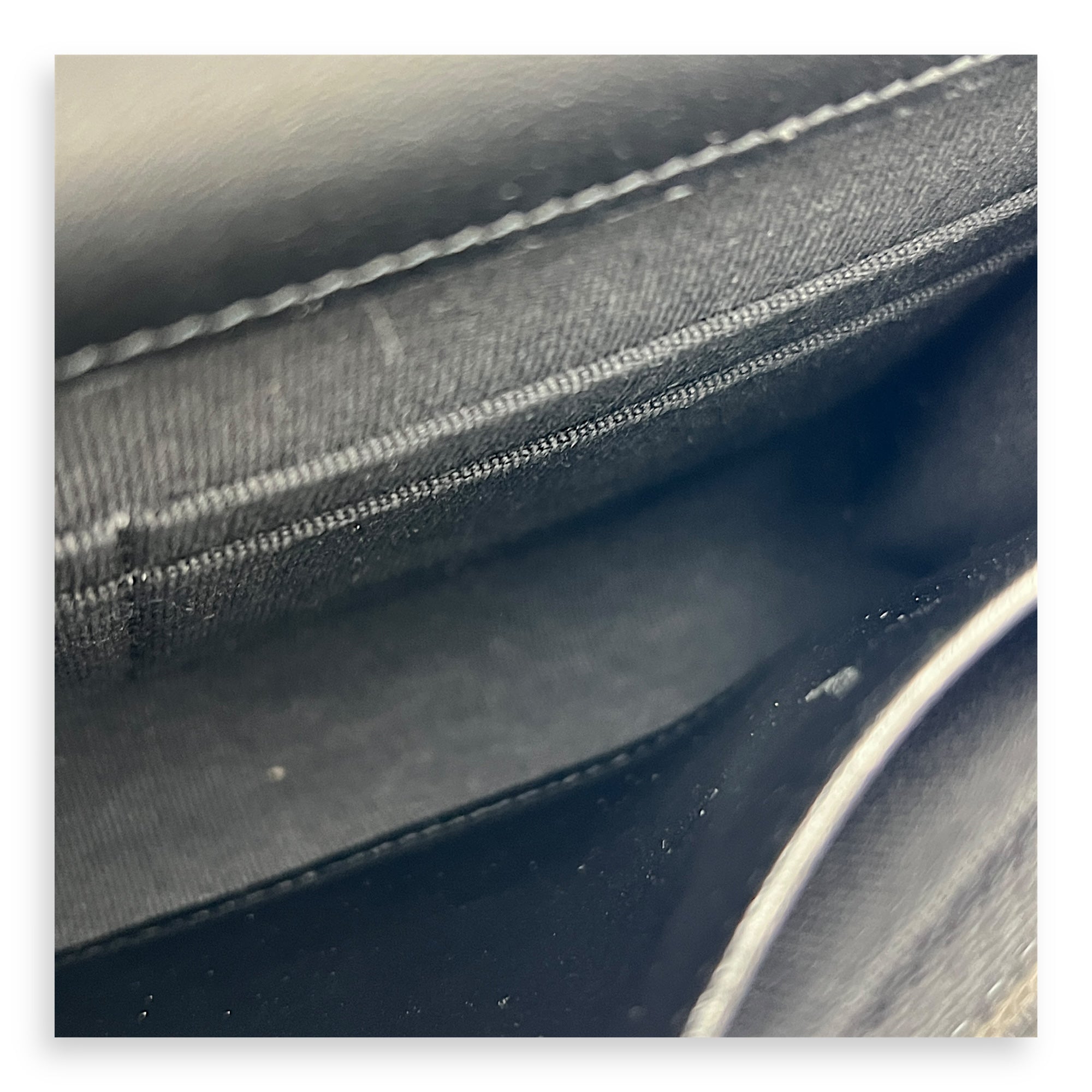 CC Black Wallet On Chain in Patent Leather, Brushed Gold hardware